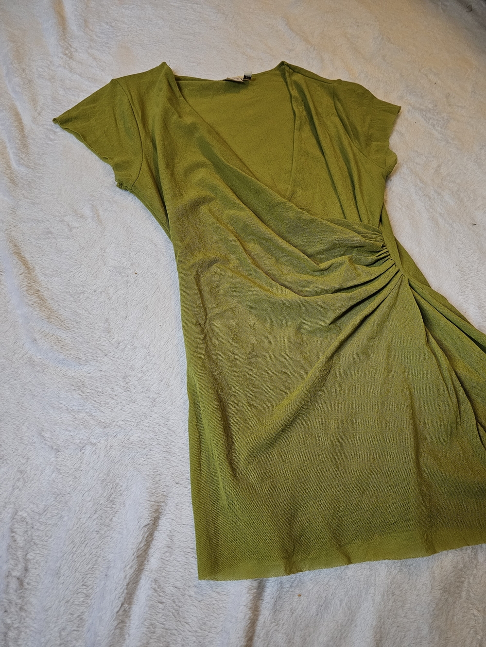 Green Wrap-Style Top
